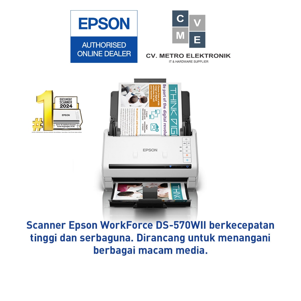 Scanner EPSON DS-570WII EPSON DS570WII DS-570W II A3 Wifi