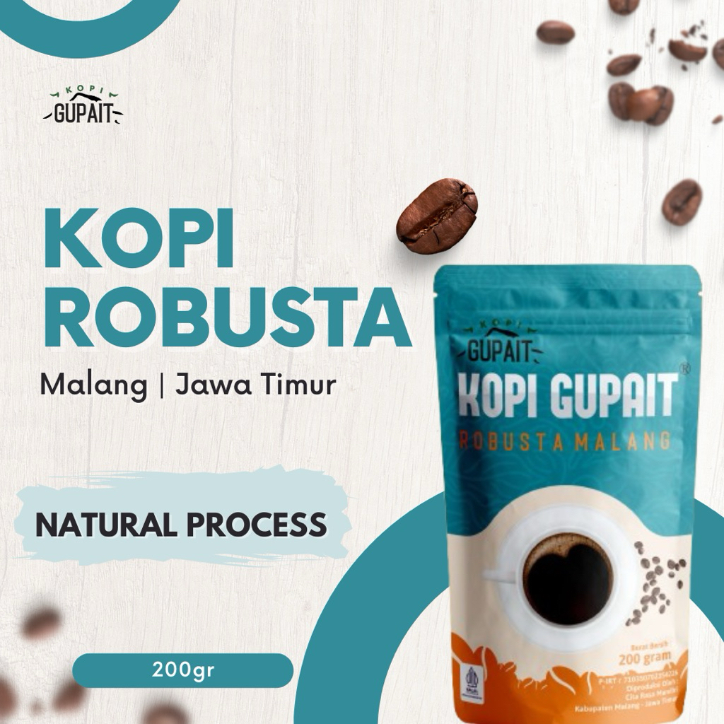 

Gupait Kopi Bubuk Robusta Malang 200gr | Petik Merah Grade A