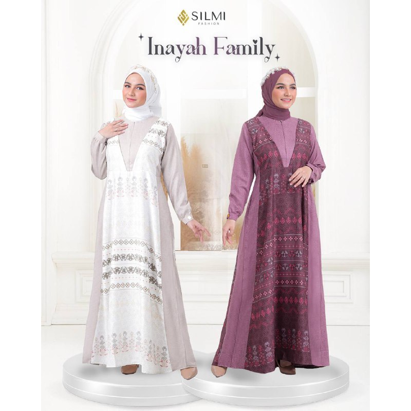 GAMIS MOTIF DRESS WANITA DEWASA REMAJA PUTIH WHITE TERBARU MOTIF SONGKET - SARIMBIT SILMI INAYAH FAM