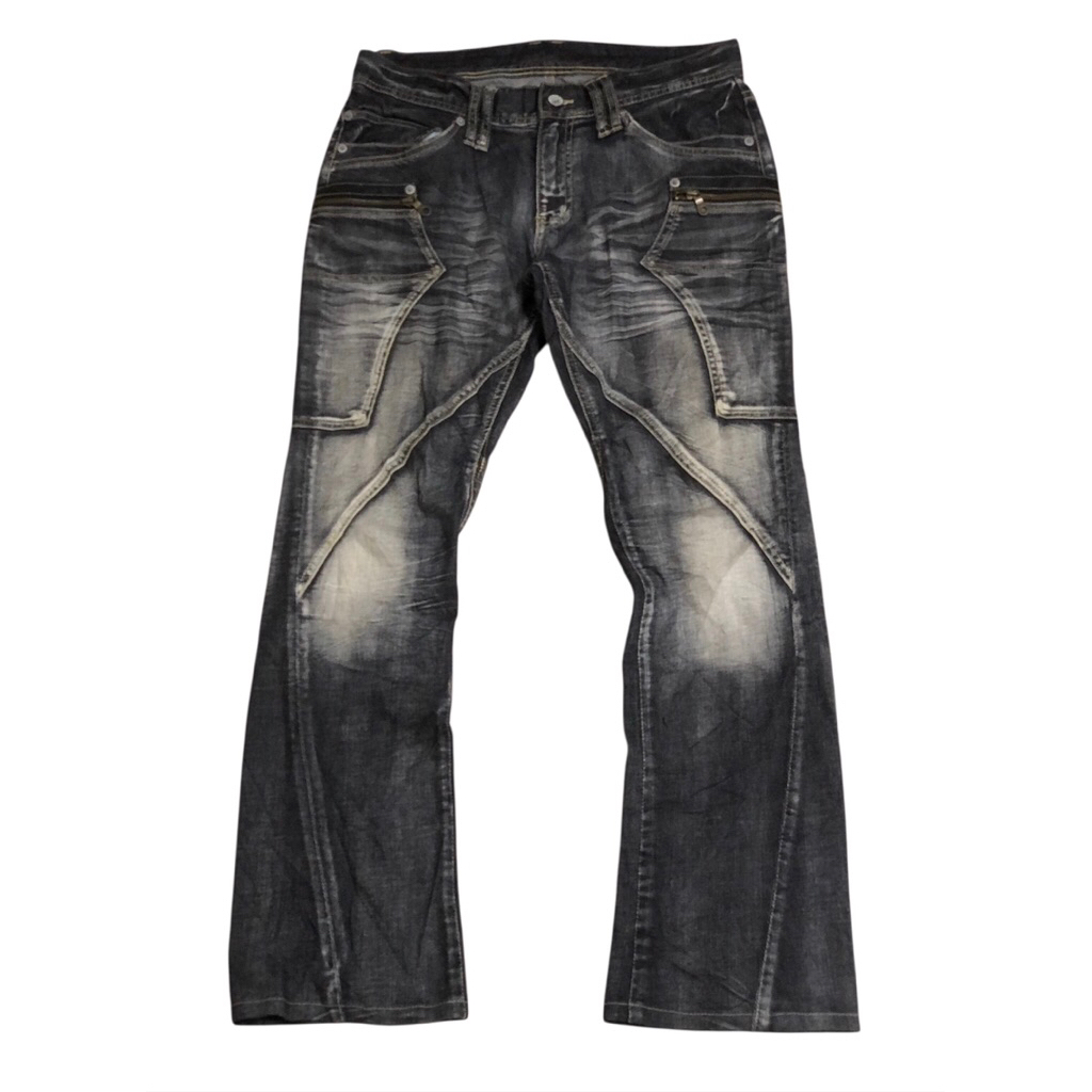 Japnese brand flared denim / japanese hysteric glamour jeans / japanese tornado mart jeans pants