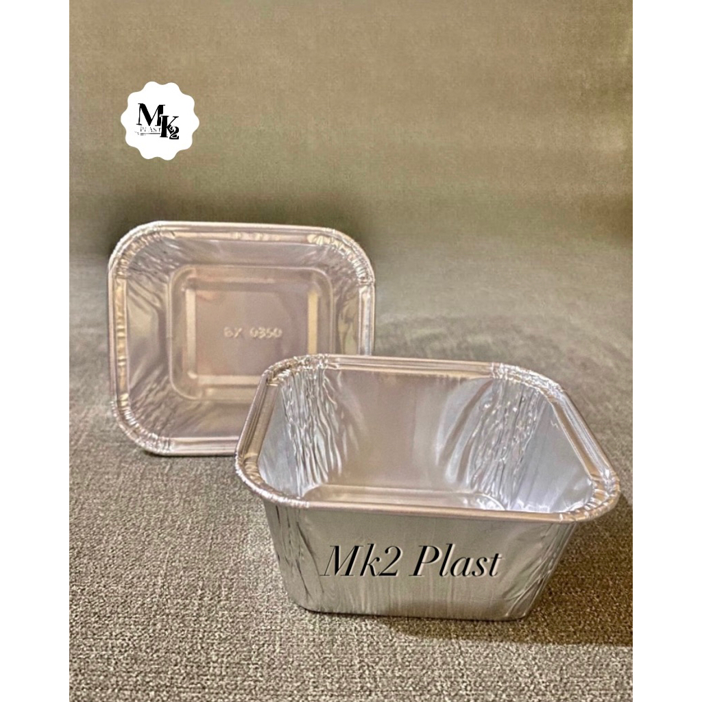 Aluminium Foil Tray Cup BX 0350 + Tutup Lasagna Macaroni Schotel Klapertart Pastel Tutup Mini Pie Br