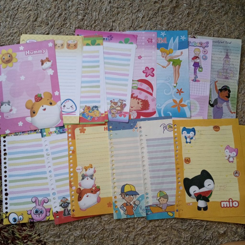 [ MINIMAL ORDER 5 LEMBAR ] ISI BINDER NON HARVEST LOOSE LEAF A5 LANGKA JADUL 20 RING RARE REFILL