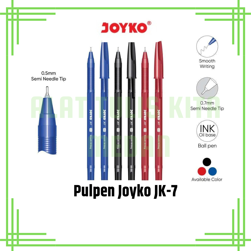 

(1 Kotak) Pulpen Joyko JK-7 / Ball Pen / Pena 0.7mm Joyko JK-7