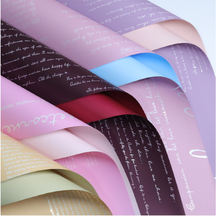 

[Hercyna] 20 Lembar Cellophane Letter Surat Kertas Bunga Buket Flower Wrapping Wrap