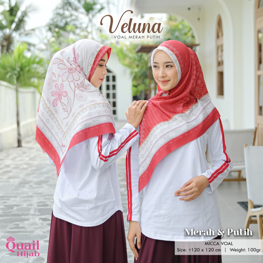 Quail Hijab Segi Empat Premium Voal VELUNA