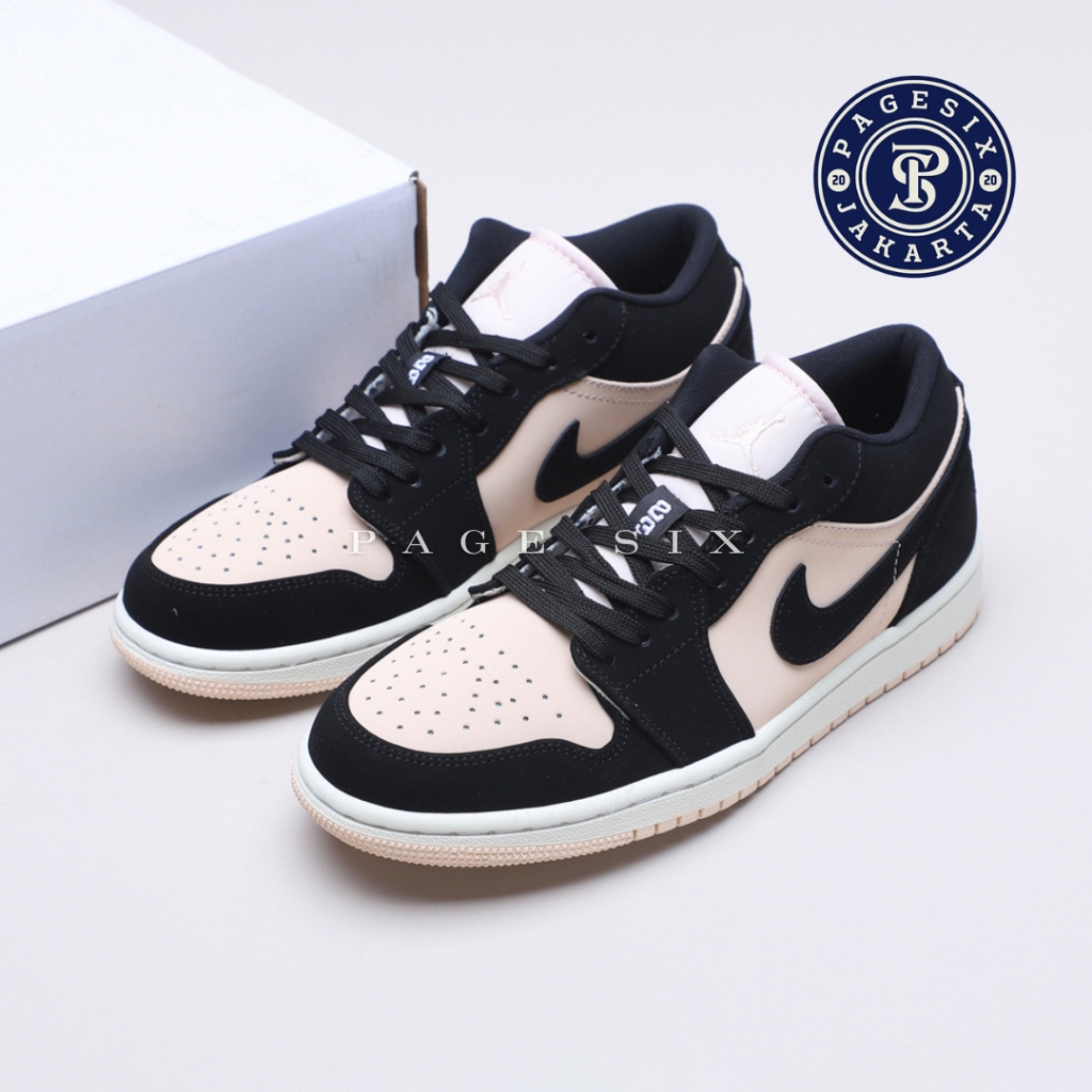 SIZE 37.5 READY STOCK - Nike Air Jordan 1 Low Black Guava Ice BNIB ORIGINAL MATERIAL