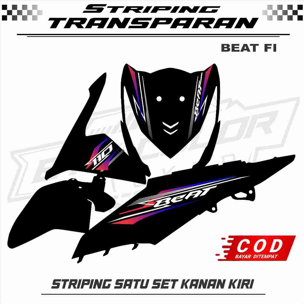 STRIPING TRANSPARAN BEAT FI / Striping Variasi 004 TRANSPARAN BENING BEAT FI Lis  Simple