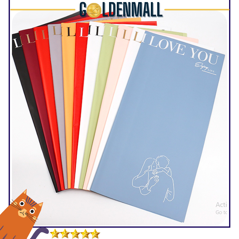 

Kertas Buket Bunga Kertas Cellophane Tulisan EVERYDAY I LOVE YOU / Kertas Kado / Flower Wrapping 6109