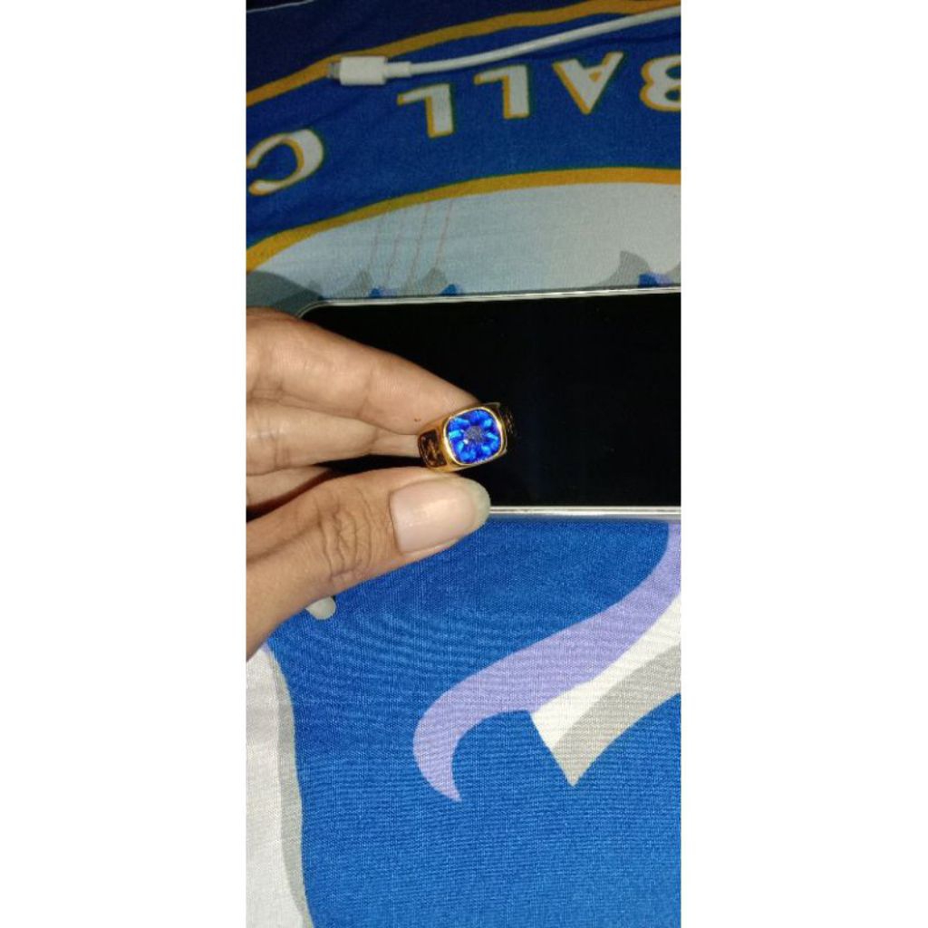 batu blue topaz elegan