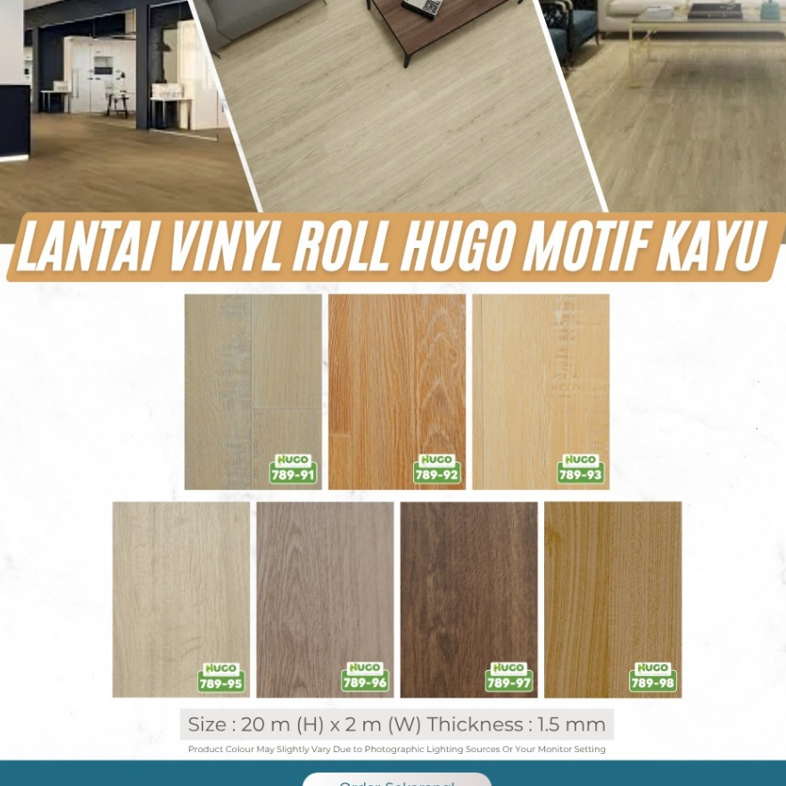 Vinyl Roll BETA Motif Kayu Tebal 0,7mm / Karpet Lantai Vinyl Motif Marmer / Karpet Roll Meteran Term