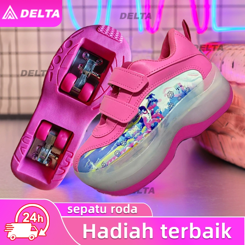 Roda Tersembunyi sepatu roda anak perempuan roda 4 sepatu roda sepatu roda anak perempuan 5 tahun