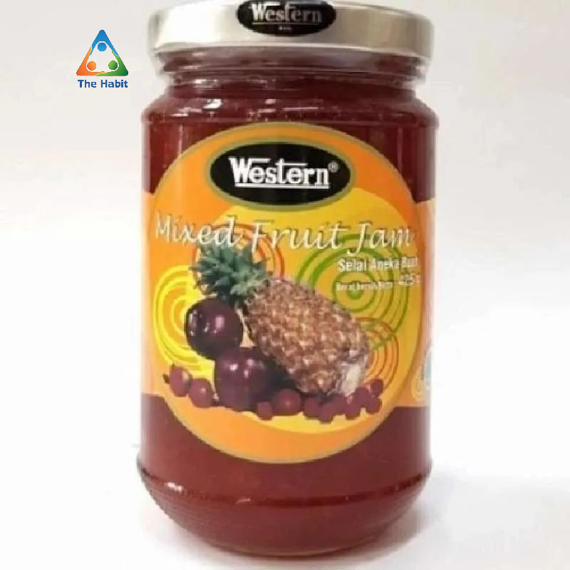 

(The Habit) Western selai rasa strawberry dan blueberry 425gr