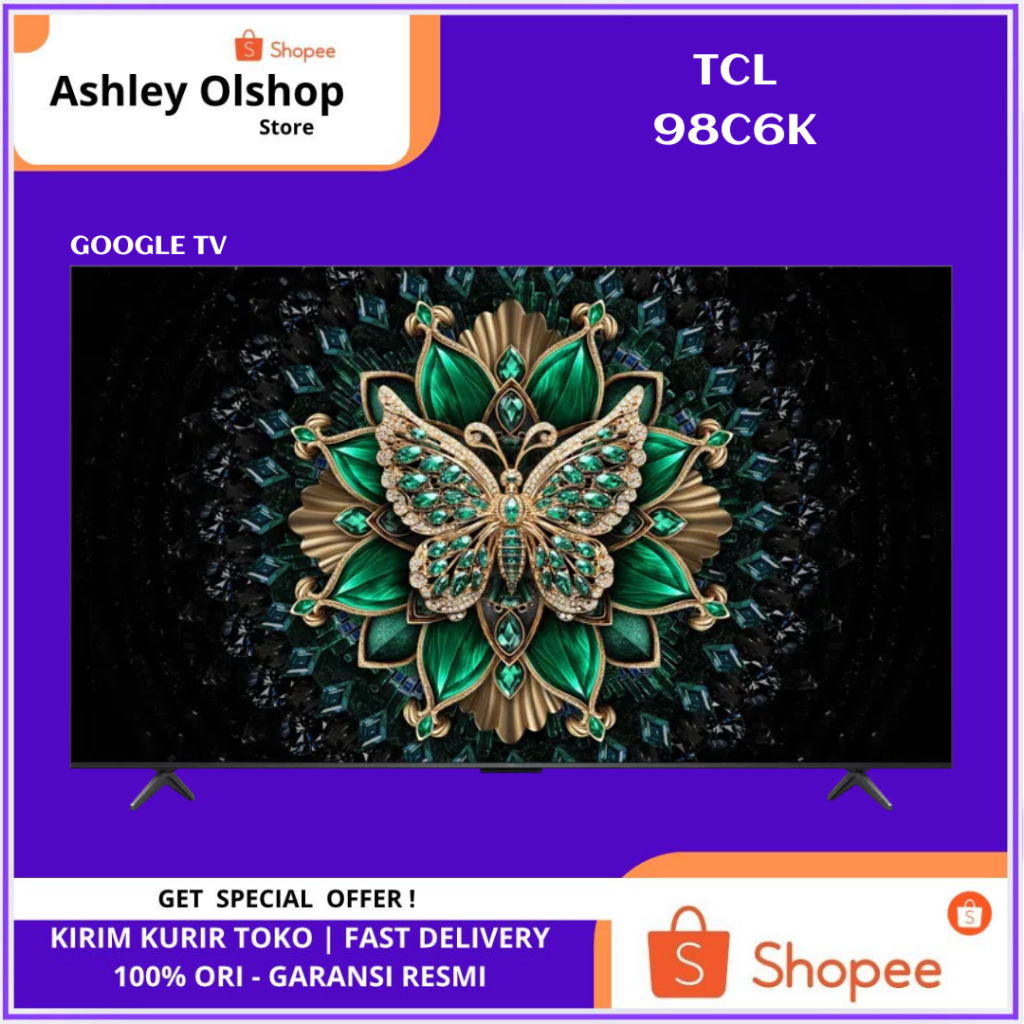 QD-Mini LED TV TCL 98 Inch C6K Premium Smart TV Google TV QLED TCL 98C6K 4K