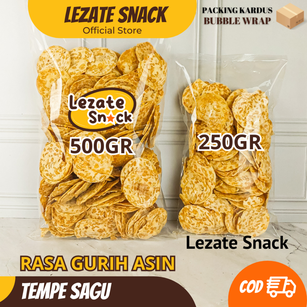 

Kripik Tempe Sagu 500gr Kiloan Murah Renyah Enak / Keripik Tempeh Sagu Oven Gurih Enak Lezate SNACK