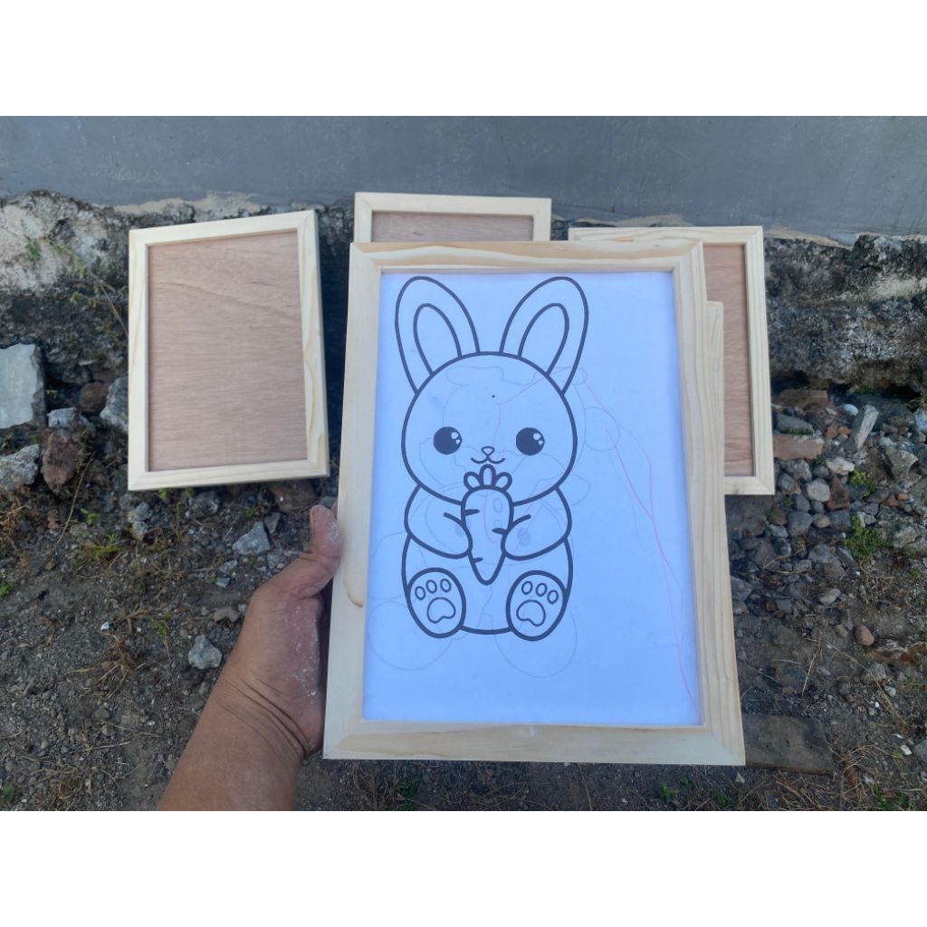 Pigora A4 /pigora untuk kertas A4 /pigora kayu /pigora unik /pigora cantik /pigora hadiah /frame
