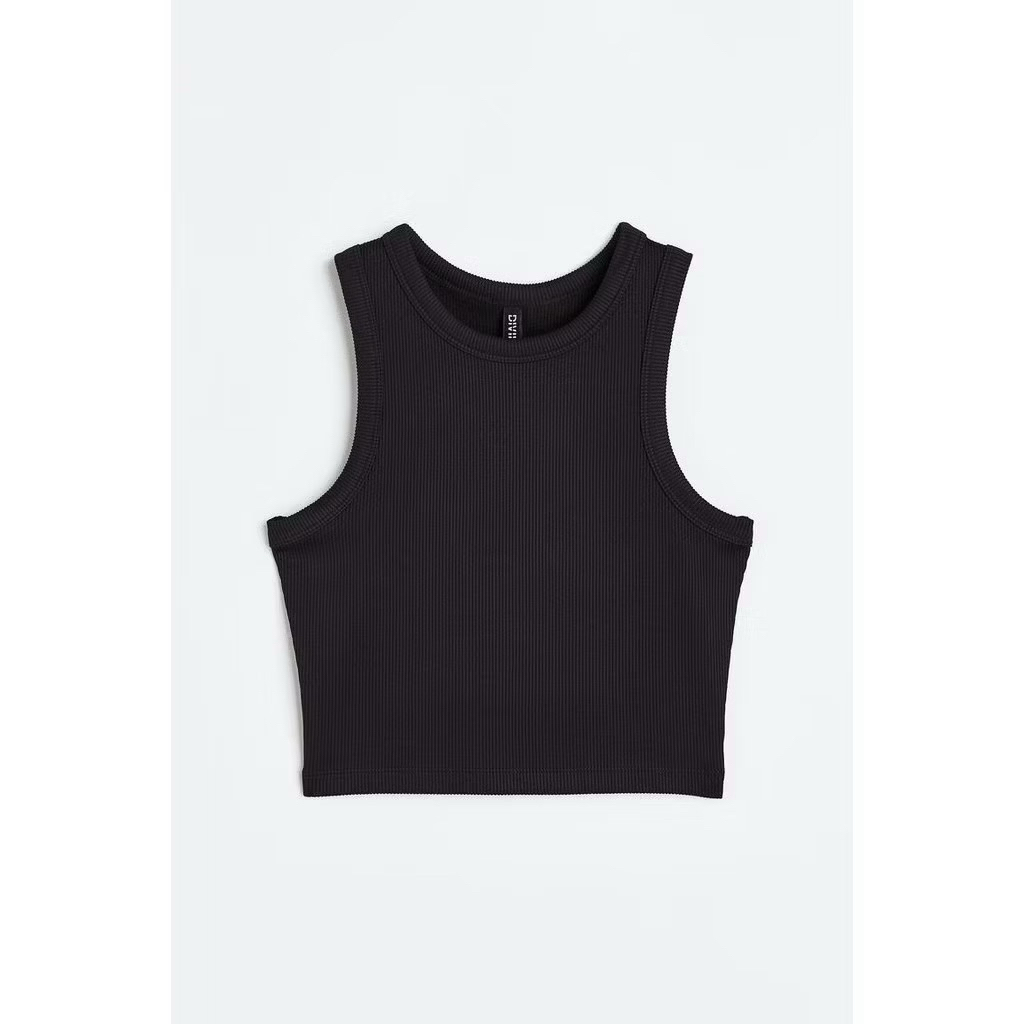 new tanktop H&M black hnm crop hitam