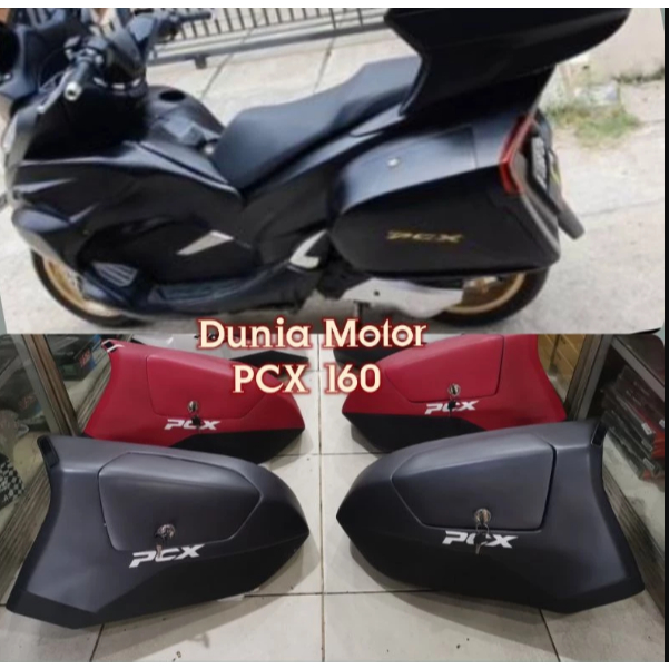 side box cutom all new pcx 160 dilengkapin sein LED box samping pcx 160 side box pcx 160 box variasi