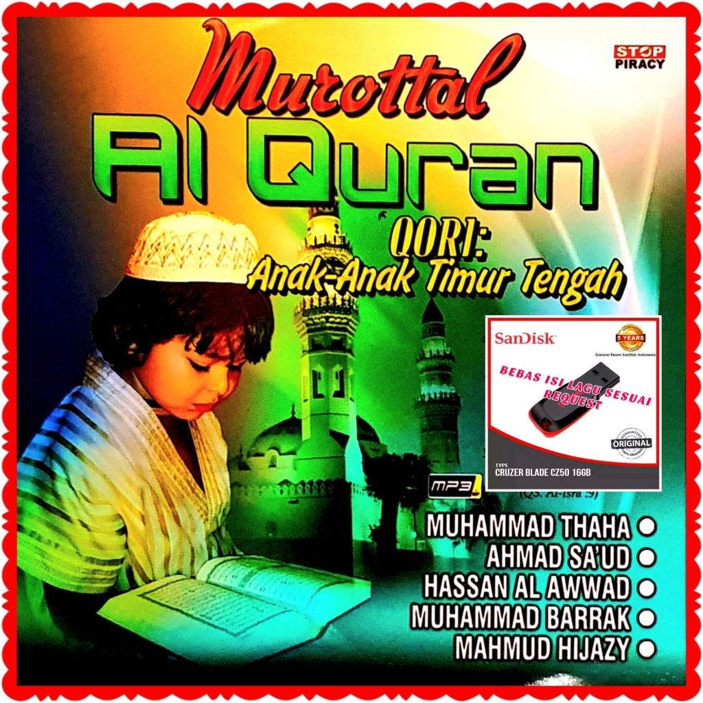 USB BUAT MOBIL MP3 MP4 FLASHDISK MUROTTAL ANAK 30JUZ-FLASHDISK ISI MP3 MUROTTAL ANAK-USB MUROTTAL AL