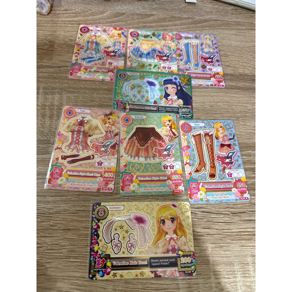 Aikatsu Angely Sugar Kartu set  Valentine style & Blue Lace