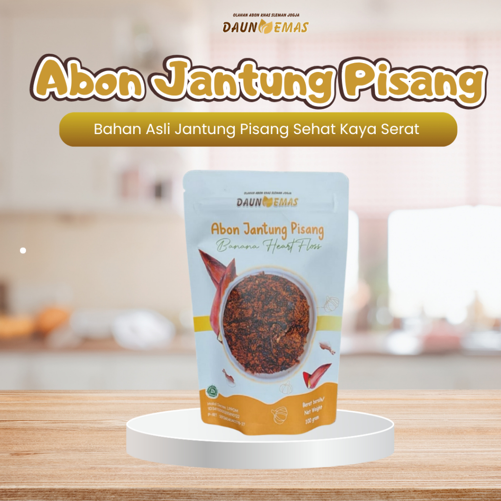 

Abon Jantung Pisang Daun Emas Single Pack