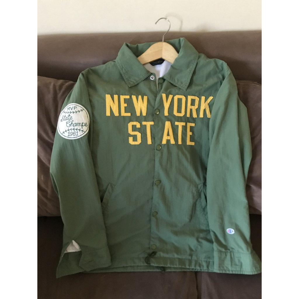 Vintage Champion New York State Snap Button Coach Jacket Rp 371,000