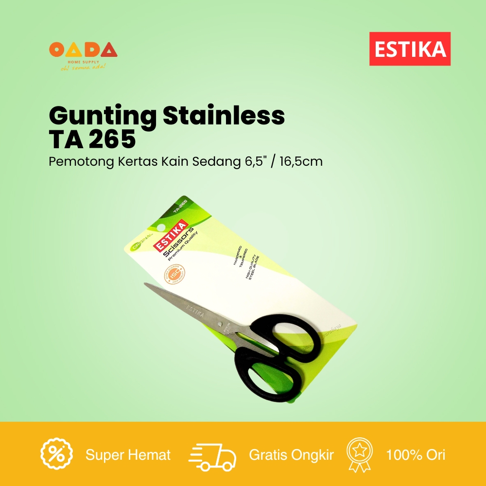 

ESTIKA Gunting Sedang Stainless Steel 6,5" TA 265