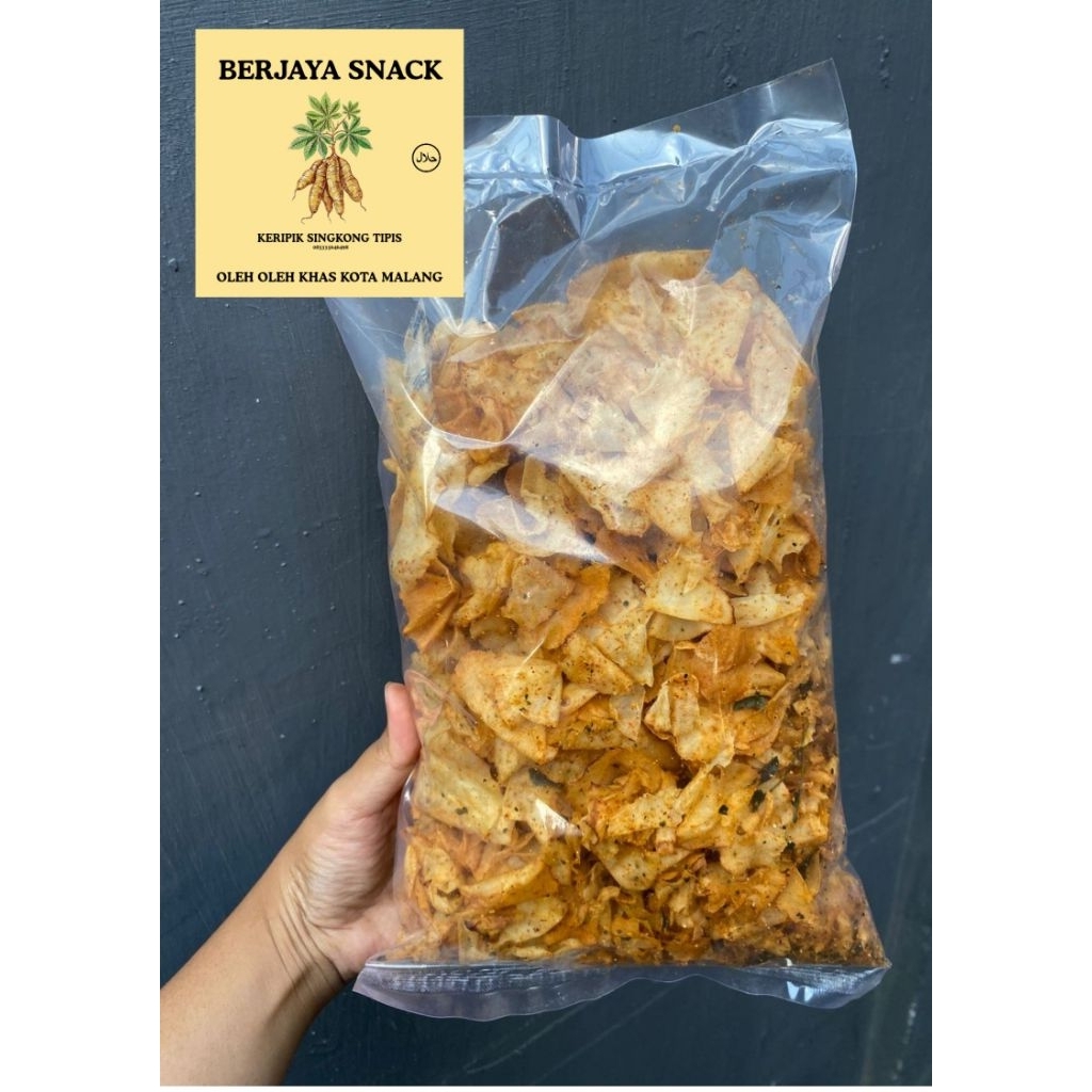 

Keripik Singkong Tipis rasa Pedas Daun Jeruk 500 gram