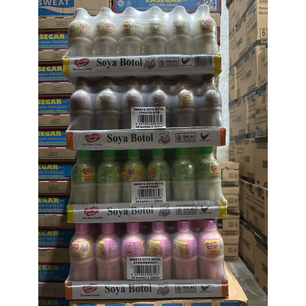 

Susu Soya Botol 320ml @ 24 botol / 1 pak