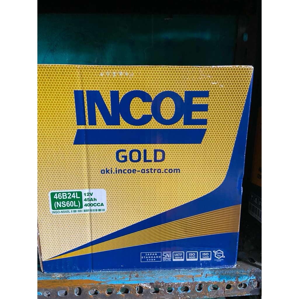 Aki Accu Battery Incoe Gold NS60L 45Ah