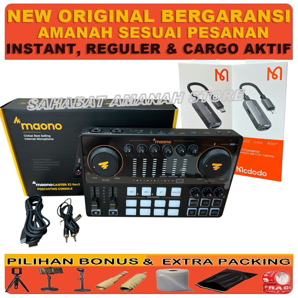 NEW VERSION MAONO AME2 GEN2 BARU ORIGINAL MAONOCASTER E2 AME GEN E 2 SOUNDCARD SOUNDCARD SOUND CARD
