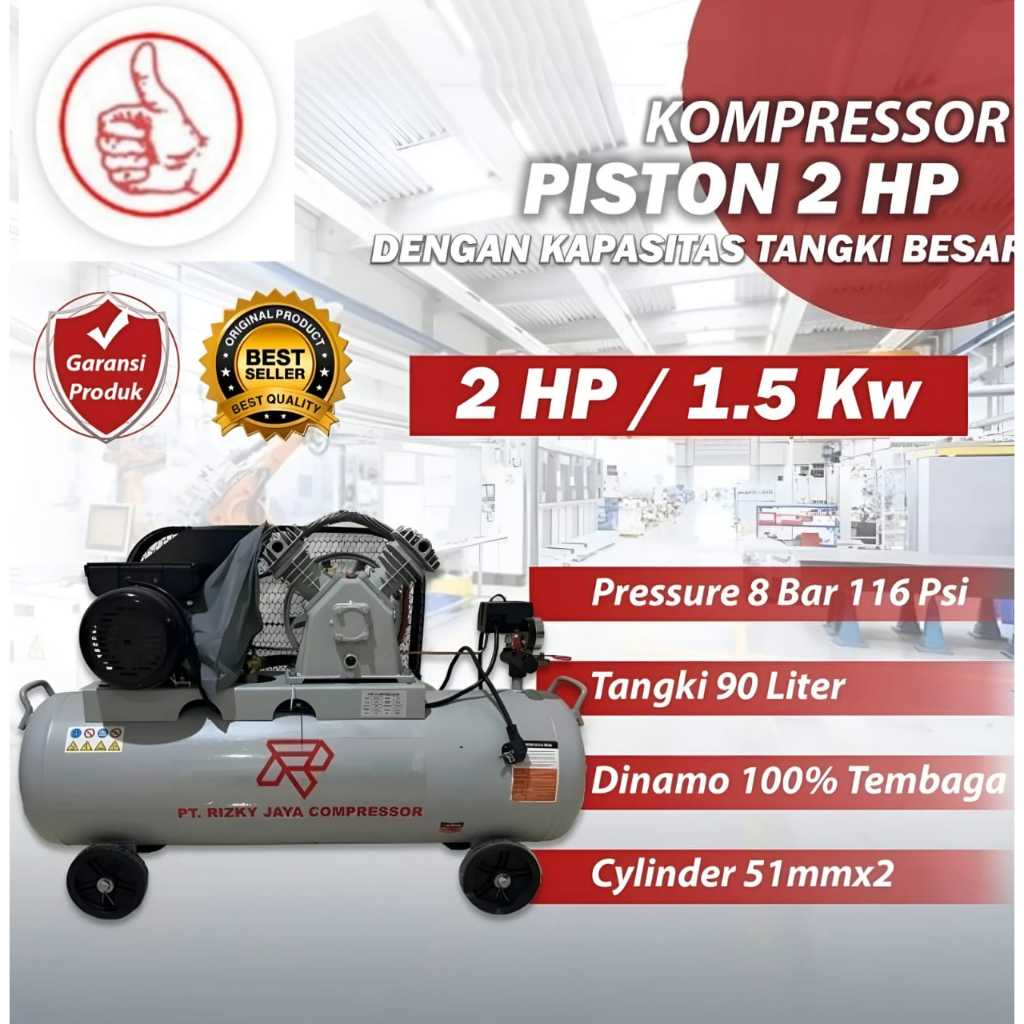 Kompresor Angin 2 hp Compressor Udara 1.2 KW Kompresor Piston