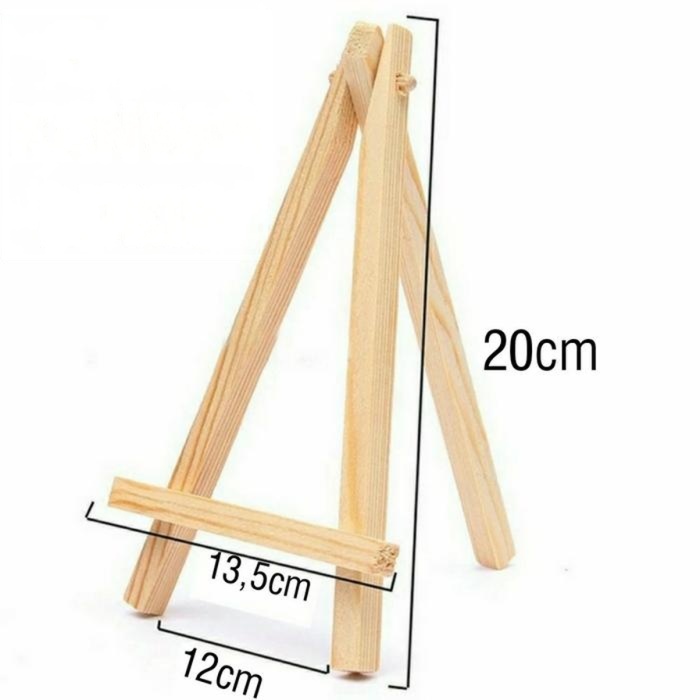 

Easel Kayu 20cm – Dudukan Kanvas / Pigura / Display Meja Dekorasi