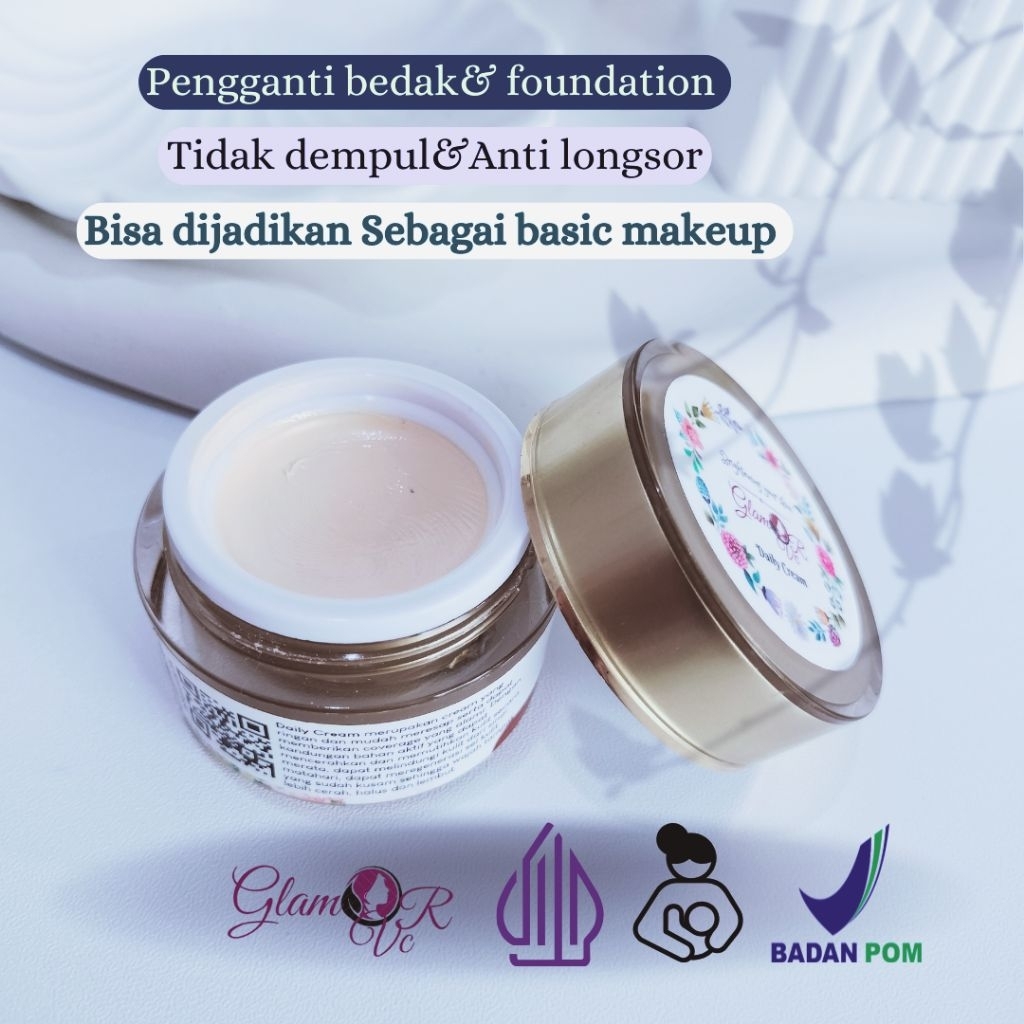 (BPOM) GLAMOR SKINCARE DAILY CREAM FOUNDITION