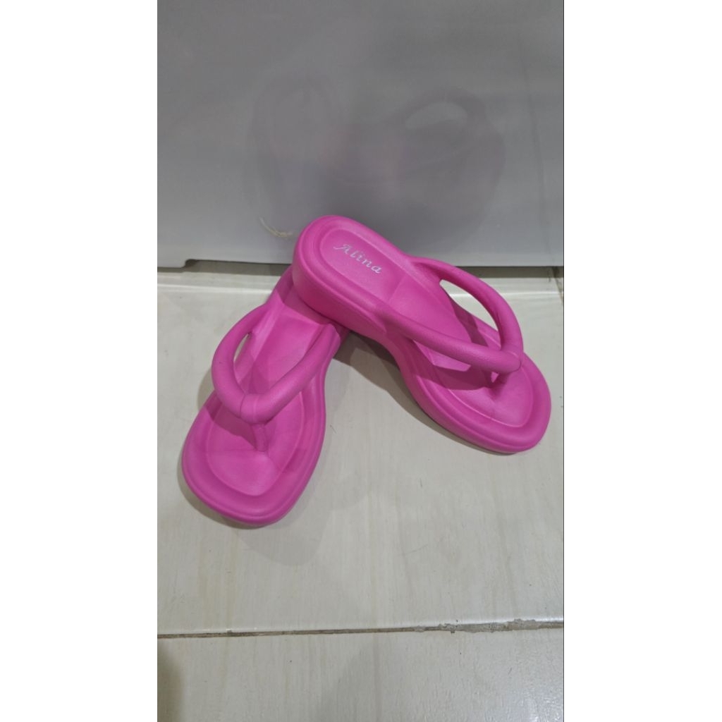 (PRELOVED PRIBADI) SANDAL TINGGI FUSCHIA PINK