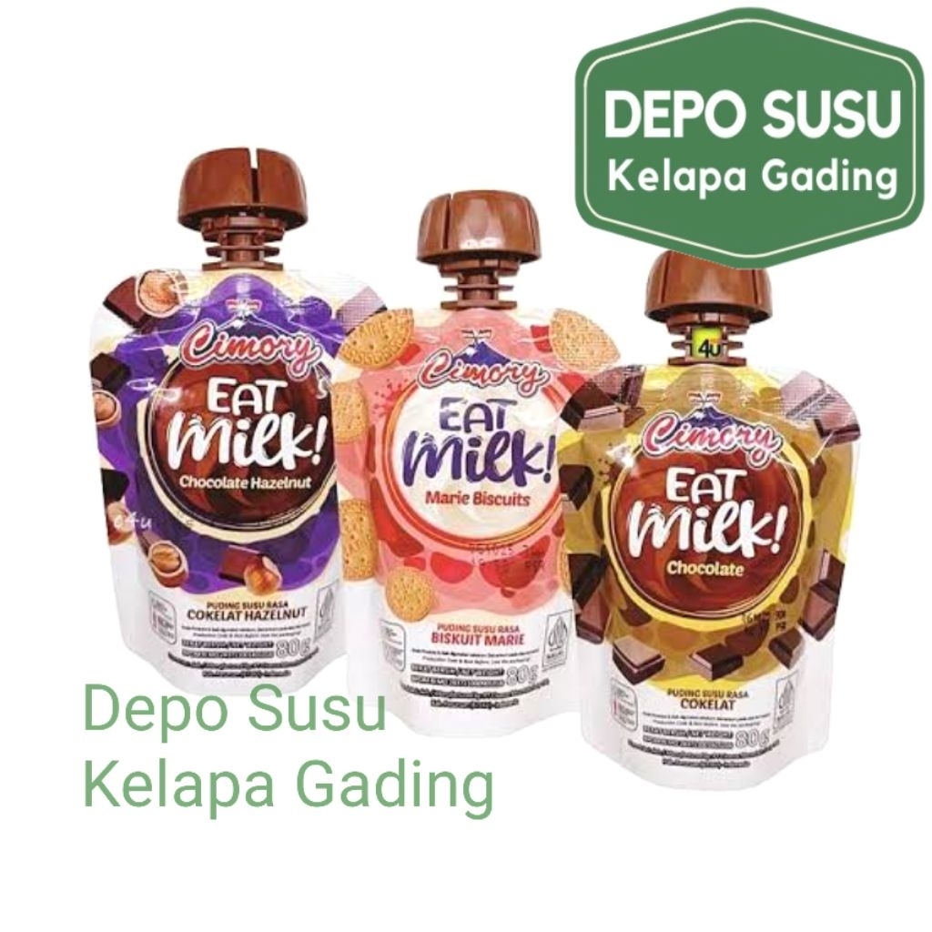 

Cimory Eat Milk 80gr | Chocolate Hazelnut Marie Biscuits | Puding Susu Rasa Coklat Cokelat Biskuit Milk Pudding 80g 80 gr g Halal Depo Susu Kelapa Gading