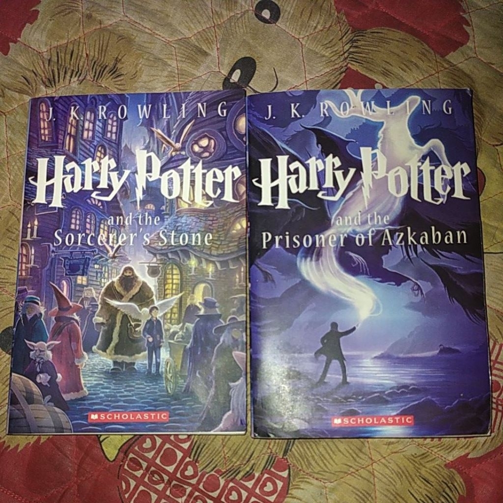 novel preloved import Harry Potter set sorcerer's stone dan prisoner of azkaban
