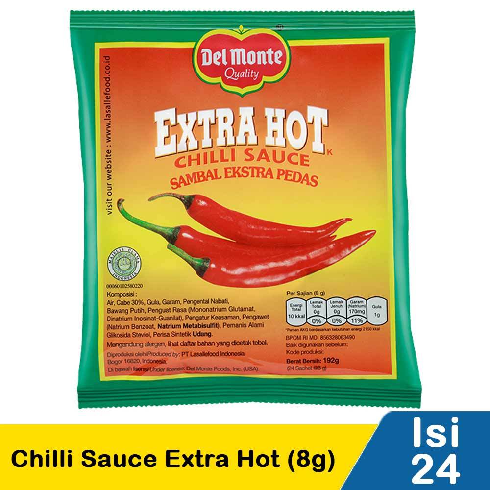 

delmonte chilli sauce extra hot 24x8g