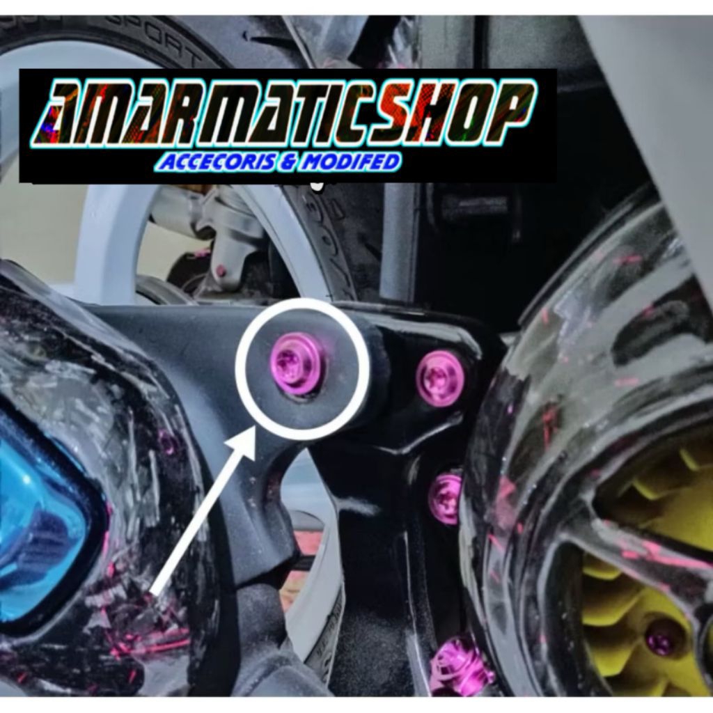 baut titanium kenalpot Mio smile sporty soul Fino harga 1 baut