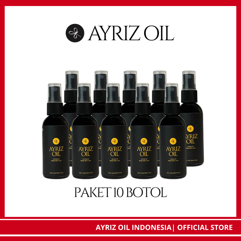ORIGINAL PAKET 10 BOTOL AYRIZ OIL TRAVEL SIZE 50ML MINYAK TERAPI HERBAL MINYAK TERAPI / AYRIZ OIL