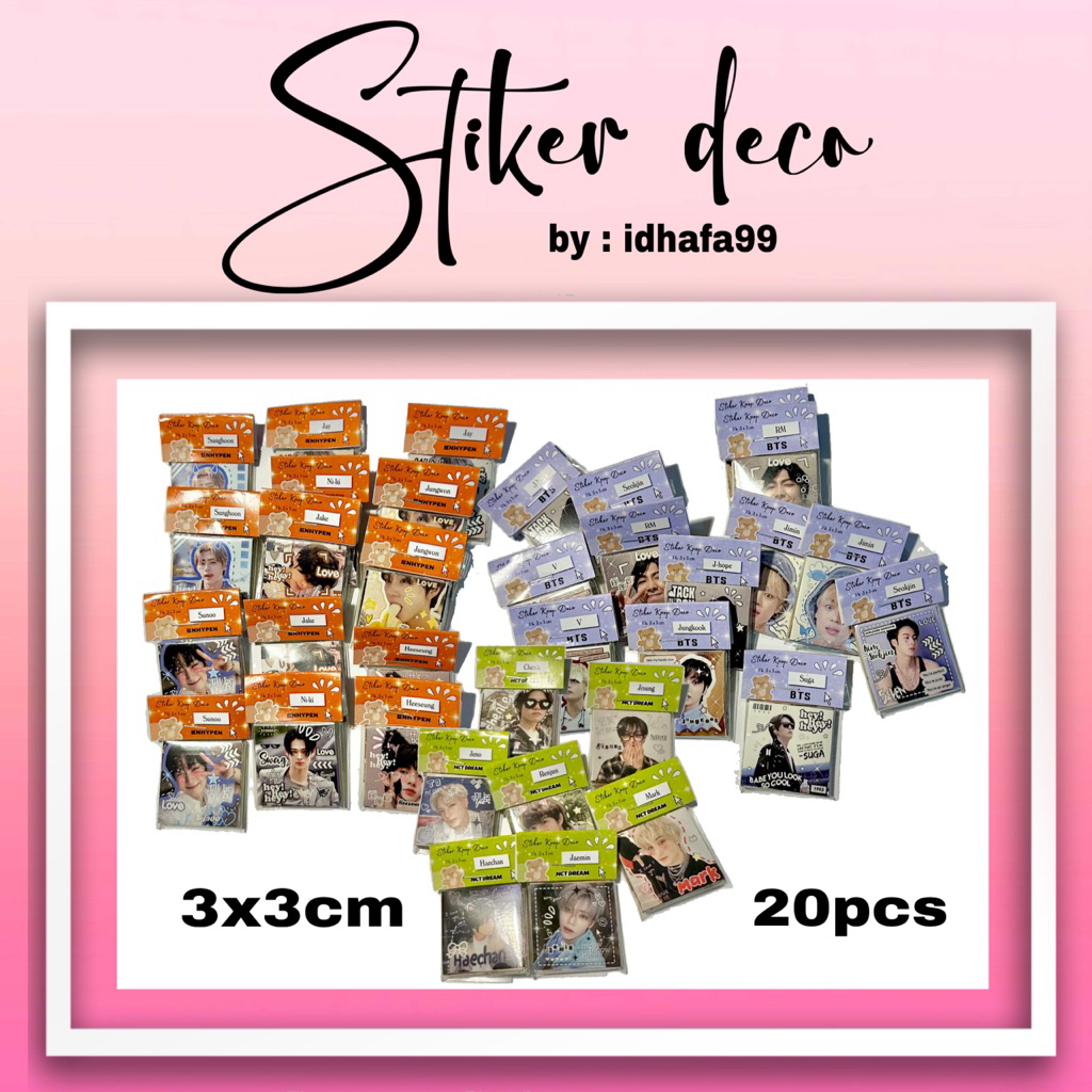 

Stiker Deco Kpop by idhafa99 | isi 20pcs | 3x3cm