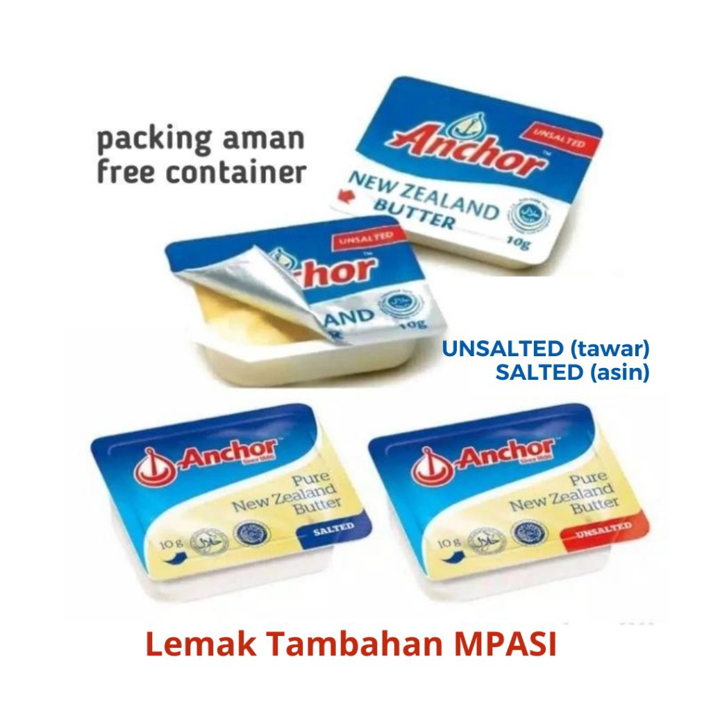 

Anchor Unsalted dan Salted Butter Lemak Tambahan MPASI Bayi