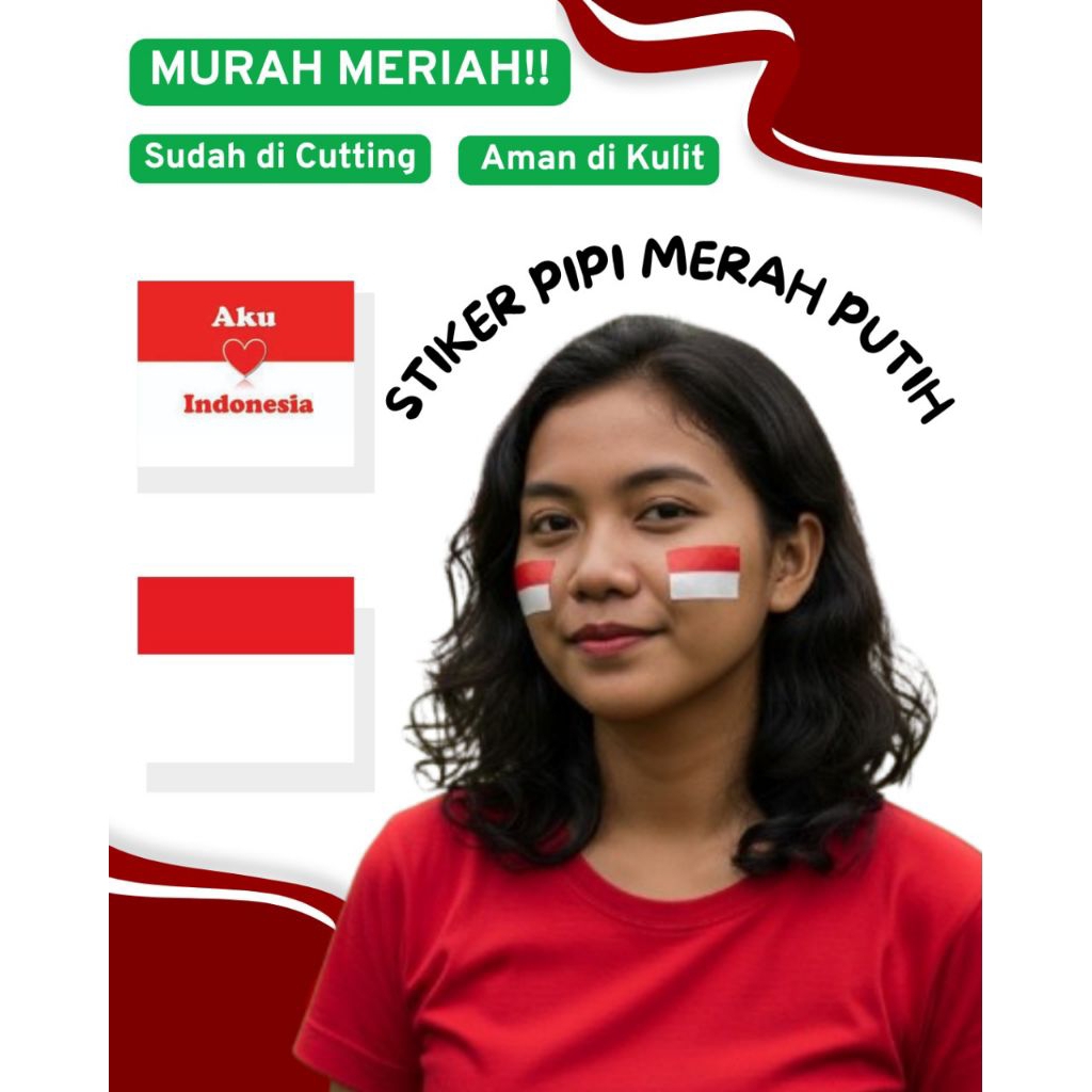 

STIKER PIPI MERAH PUTIH 40 PCS