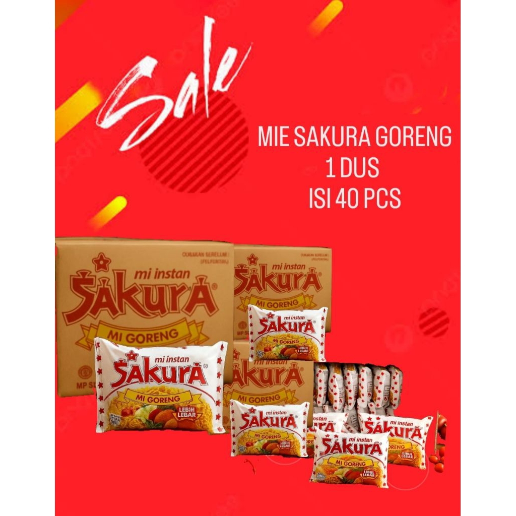 

MIE SAKURA GORENG 1 DUS ISI 40 PCS