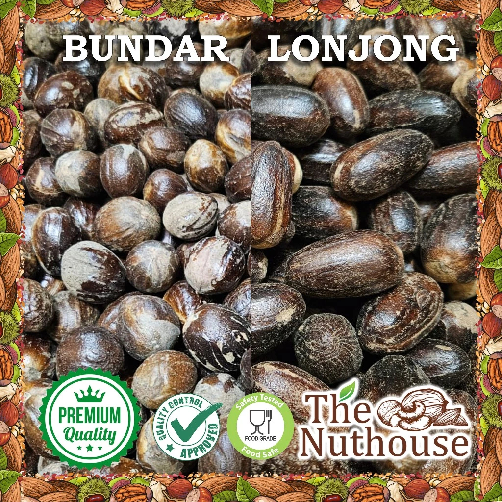 

500gr Biji Pala Kocak Utuh dengan Kulit / Whole Nutmeg with skin [Lonjong / Bulat]