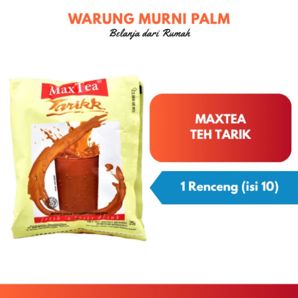 

(1 renceng) MAXTEA TEH TARIK MAX TEA isi 10 bungkus