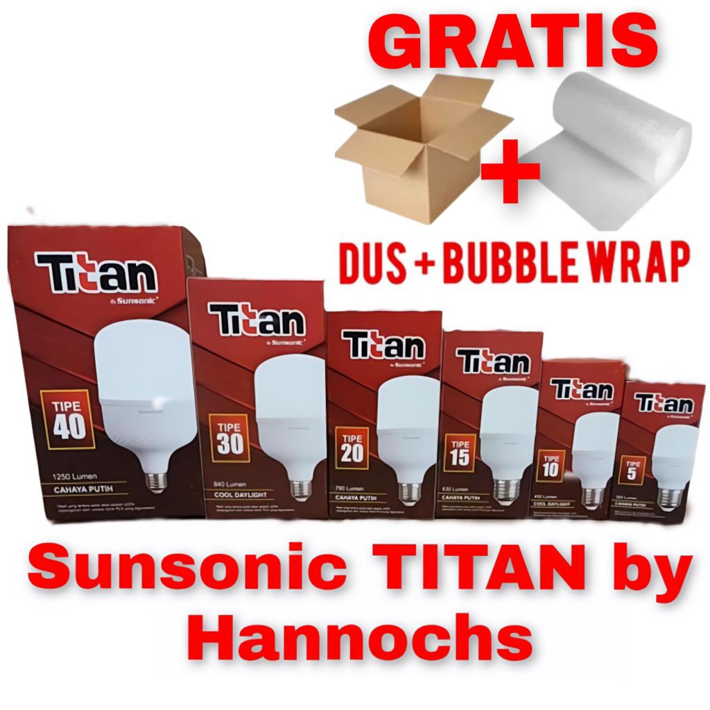LAMPU LED BOHLAM LED Sunsonic TITAN BY HANNOCHS BODY BESAR KUALITAS PREMIUM