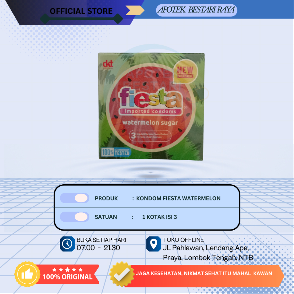 Kondom Fiesta Rasa Watermelon isi 3