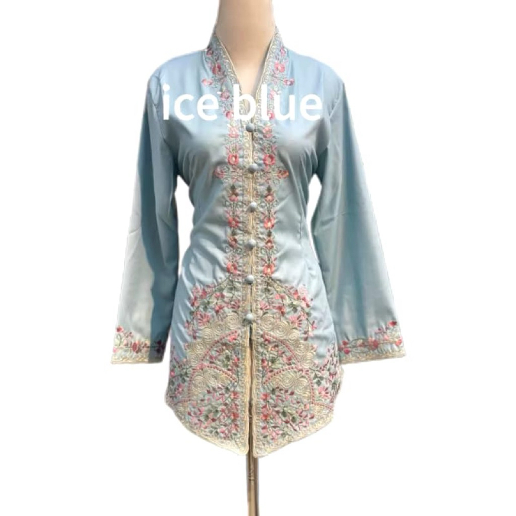 SR Studio Kode 01-Kebaya ncim Modern Bodir Premium Lengan Panjang Bahan Katun Tojiro Premium Model k