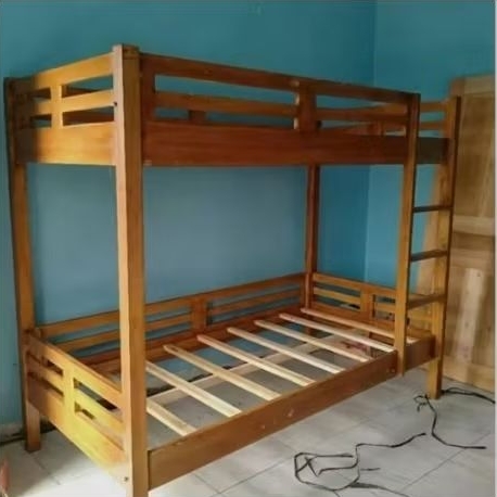 TEMPAT TIDUR TINGKAT 120X200/tempat tidur susun kayu jati belanda/dipan 2 susun