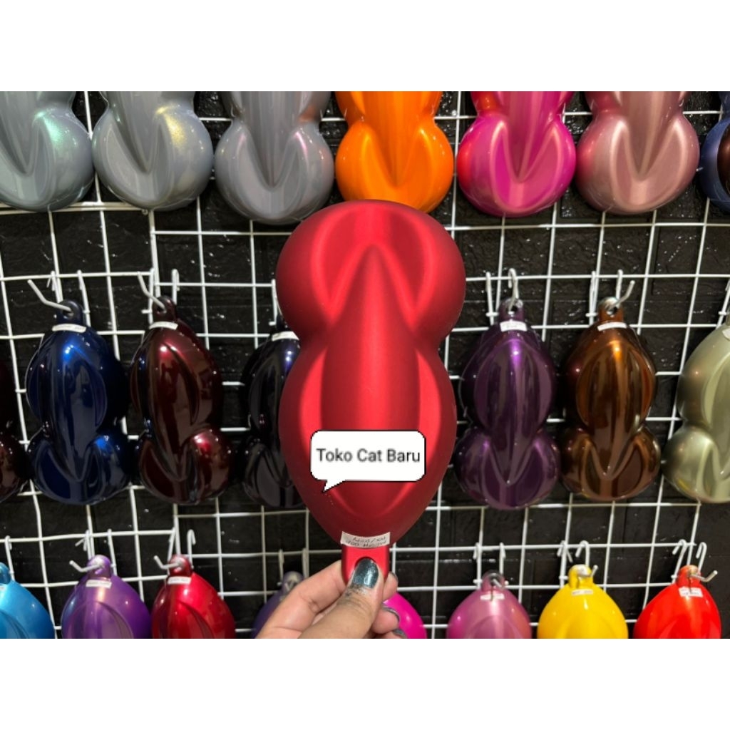 Cat Merah Honda PCX Doff + Free Dasaran Silver Metalik PU